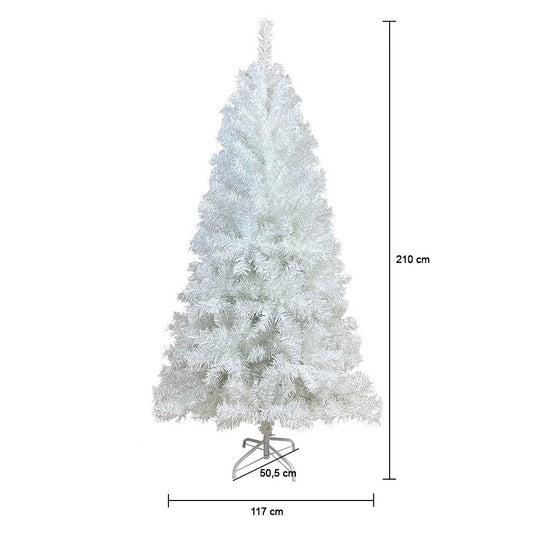 White artificial pine - in several sizes - 210 cm-0